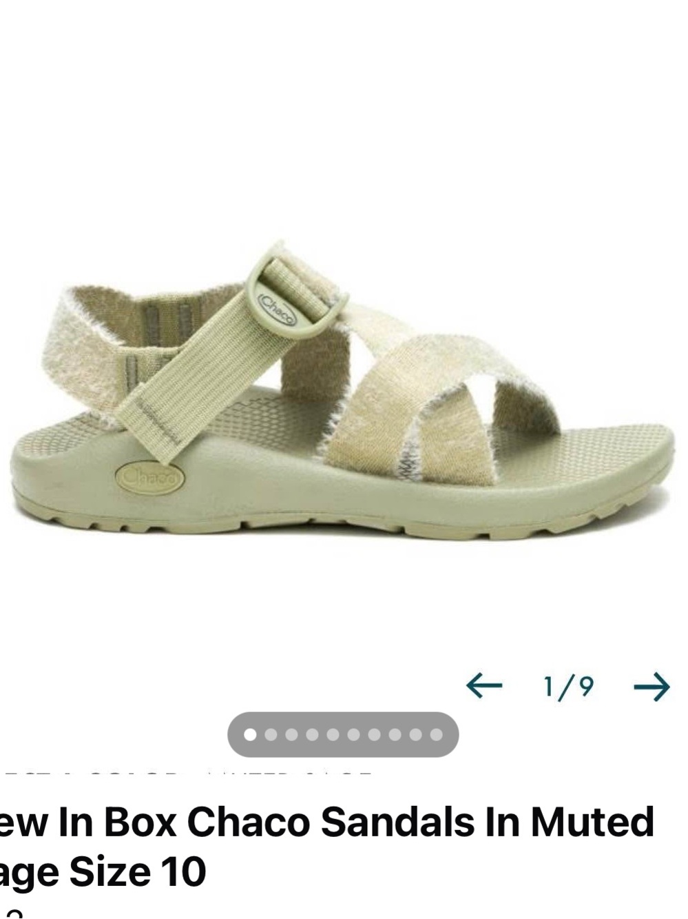 Chaco Women's Sandal Size 10 in Muted Sage